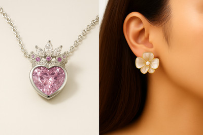 Henuka Alloy Silver Multicolor Jewellery Set(Pack of 2)