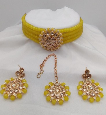 JMBW INTERNATIONAL Alloy Gold-plated Yellow Jewellery Set(Pack of 3)