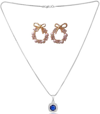 SKG Fashions Stone Blue, White Jewellery Set(Pack of 1)