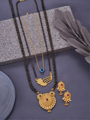 ANOUK Brass Gold-plated Multicolor Jewellery Set(Pack of 1)