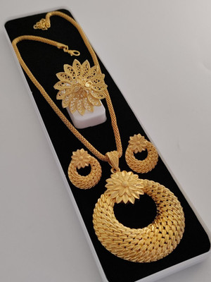 SUGHOSH Brass Gold-plated Gold Jewellery Set(Pack of 1)