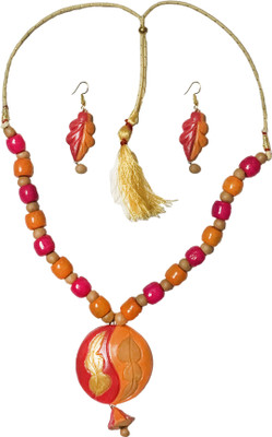 SharanyaD Terracotta Multicolor Jewellery Set(Pack of 3)
