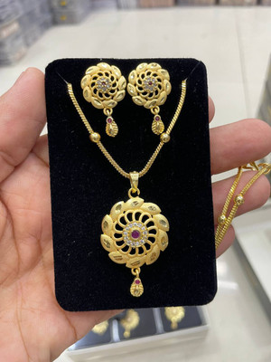 dearknot Alloy Gold-plated Gold Jewellery Set(Pack of 1)