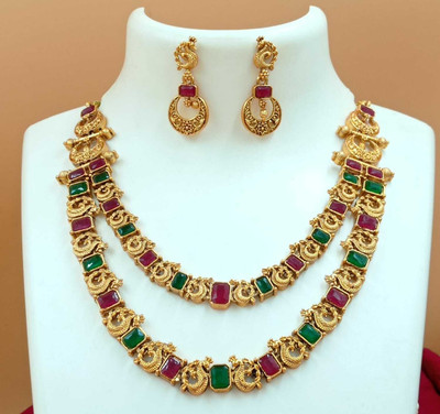Joyful Alloy Gold-plated Multicolor Jewellery Set(Pack of 1)