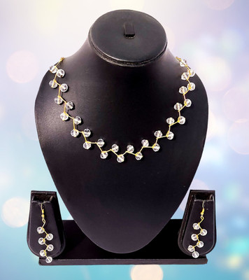 PRAGATI Alloy White Jewellery Set(Pack of 3)