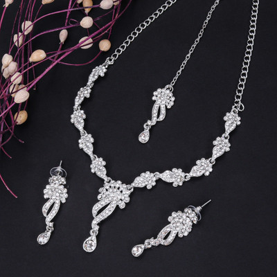 Sukkhi Alloy Rhodium Silver Jewellery Set(Pack of 4)