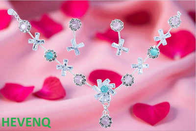 hevenq Alloy Silver White Jewellery Set(Pack of 1)
