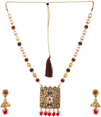 BHANA CREATIONS Brass Gold-plated Multicolor Jewellery Set(Pack of 3)