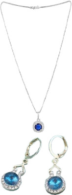 Gauri Fashions Stone Silver, Blue Jewellery Set(Pack of 1)
