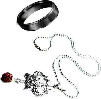 KINGSTYLEIMPEX Stainless Steel Sterling Silver Black, Silver Jewellery Set(Pack of 3)