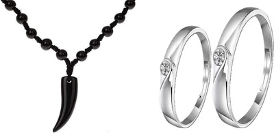 ruby collection Alloy Black, Silver Jewellery Set(Pack of 2)