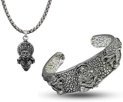 Adhvik Stainless Steel Silver Jewellery Set(Pack of 2)