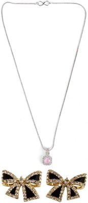 Gauri Fashions Stone Silver, Black Jewellery Set(Pack of 1)