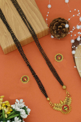 SOLIBELLE Alloy Gold-plated Multicolor Jewellery Set(Pack of 2)