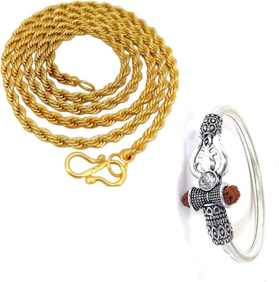 Vipunj Brass, Stainless Steel Sterling Silver, Gold-plated Silver, Gold Jewellery Set(Pack of 2)