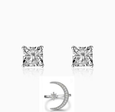 MAATRCHAAYA Sterling Silver, Alloy, Stainless Steel Sterling Silver, Silver Silver Jewellery Set(Pack of 2)