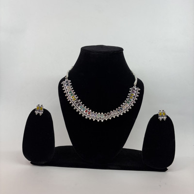 bhavna shine Oxidised Silver Silver Multicolor Jewellery Set(Pack of 1)