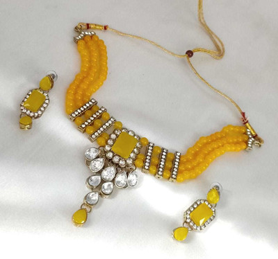 YASRAJ Alloy Gold-plated Yellow Jewellery Set(Pack of 1)