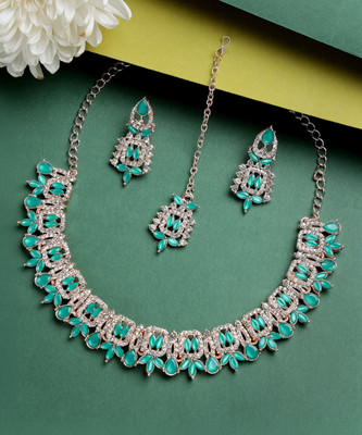 Sukkhi Alloy Gold-plated Green Jewellery Set(Pack of 1)
