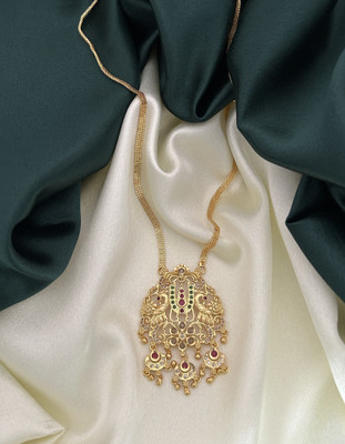 YIMBLI Brass Gold-plated Gold Jewellery Set(Pack of 1)