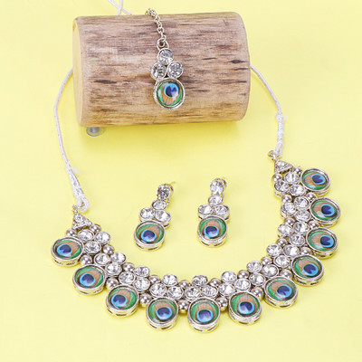 GIBI Metal Silver Jewellery Set(Pack of 1)