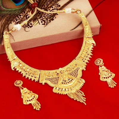 TONOLIKA Alloy Gold-plated Gold Jewellery Set(Pack of 1)