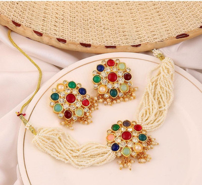 SHYAM Alloy Gold-plated Multicolor Jewellery Set(Pack of 1)