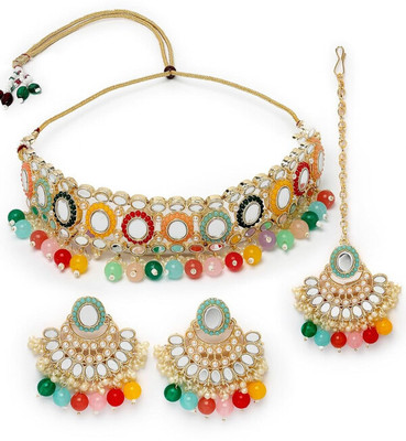 Gyaan Jewels Alloy Gold-plated Multicolor Jewellery Set(Pack of 1)