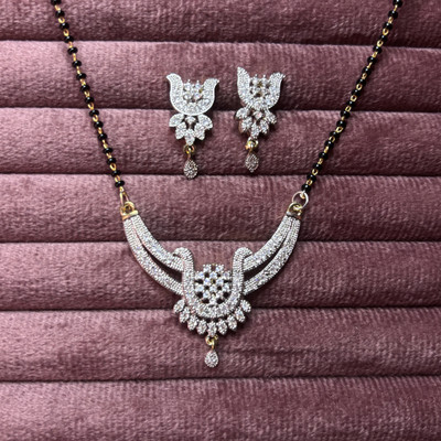 Akash Alloy Rhodium White Jewellery Set(Pack of 1)