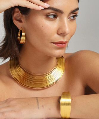 SOHI Alloy Gold-plated Gold Jewellery Set(Pack of 1)