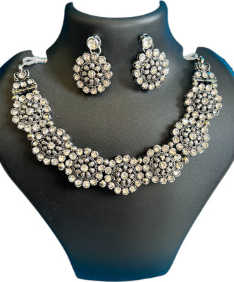 shree sawariya Oxidised Silver Black Silver, Silver Silver, Black, White Jewellery Set(Pack of 1)