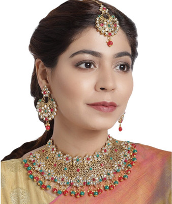 ANOUK Brass Gold-plated Multicolor Jewellery Set(Pack of 4)