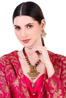 MANSIYAORANGE Copper Gold-plated Multicolor Jewellery Set(Pack of 1)