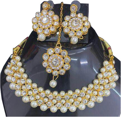abdur raheem Alloy White Jewellery Set(Pack of 1)