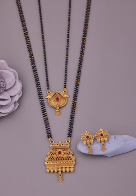 house of common Brass Gold-plated Gold Jewellery Set(Pack of 3)