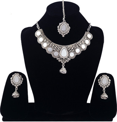 Darsha Collections Metal, Sterling Silver Sterling Silver Silver Jewellery Set(Pack of 1)
