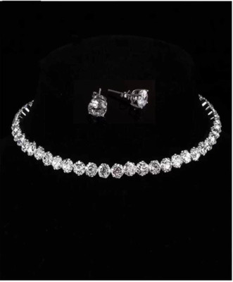 Henuka Copper Silver White, Silver Jewellery Set(Pack of 1)