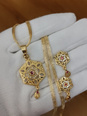 Rohit Fashion Brass Brass Gold Jewellery Set(Pack of 1)