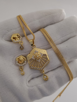 Niva Fashion Brass Gold-plated Gold, Silver Jewellery Set(Pack of 3)