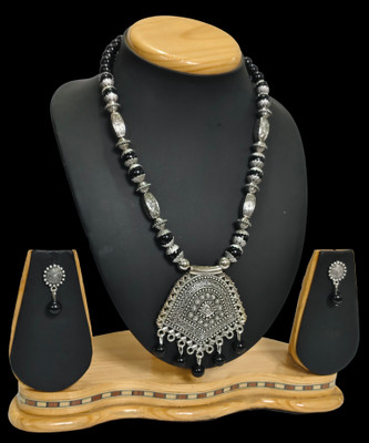 Geesa Oxidised Silver Black Jewellery Set(Pack of 2)