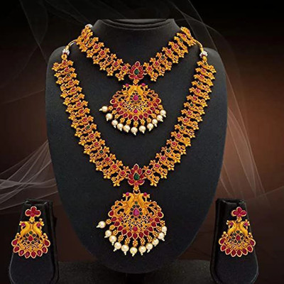 Stefan Alloy Gold-plated Multicolor Jewellery Set(Pack of 1)