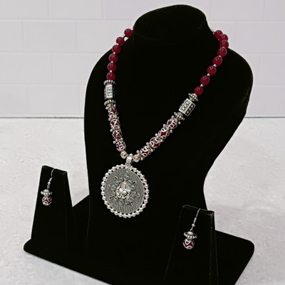 vedanshiv novelty Alloy Silver Black Jewellery Set(Pack of 1)