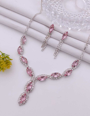 ShringarHouse Stone, Alloy Sterling Silver, Silver Silver, Rose Gold Jewellery Set(Pack of 1)