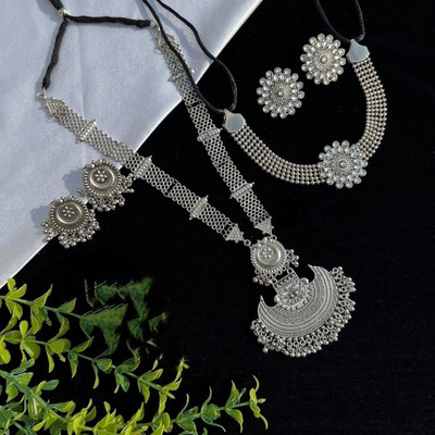 ISLANA Oxidised Silver Silver Jewellery Set(Pack of 2)