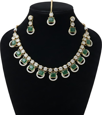 Sumatiratan Brass, Alloy Green Jewellery Set(Pack of 1)
