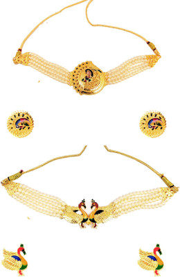 SDR Alloy Gold-plated Gold Jewellery Set(Pack of 1)