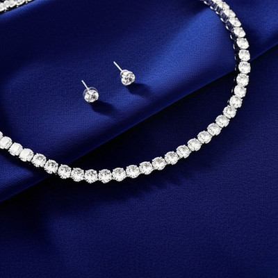 V.V. Sons Alloy Silver Silver Jewellery Set(Pack of 1)