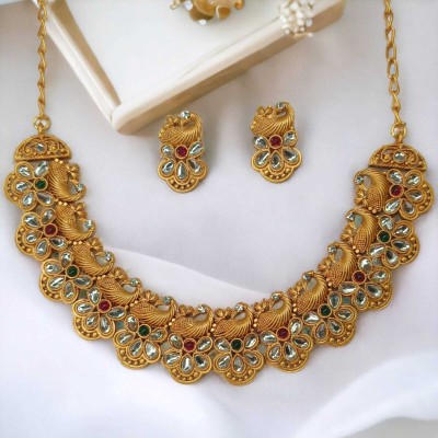 Kavya Creation Alloy Gold-plated Multicolor Jewellery Set(Pack of 3)