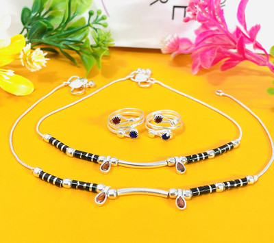 BHORIWAL Alloy Silver Jewellery Set(Pack of 4)