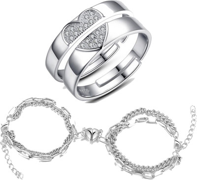 Thrillz Stainless Steel Silver Silver Jewellery Set(Pack of 1)